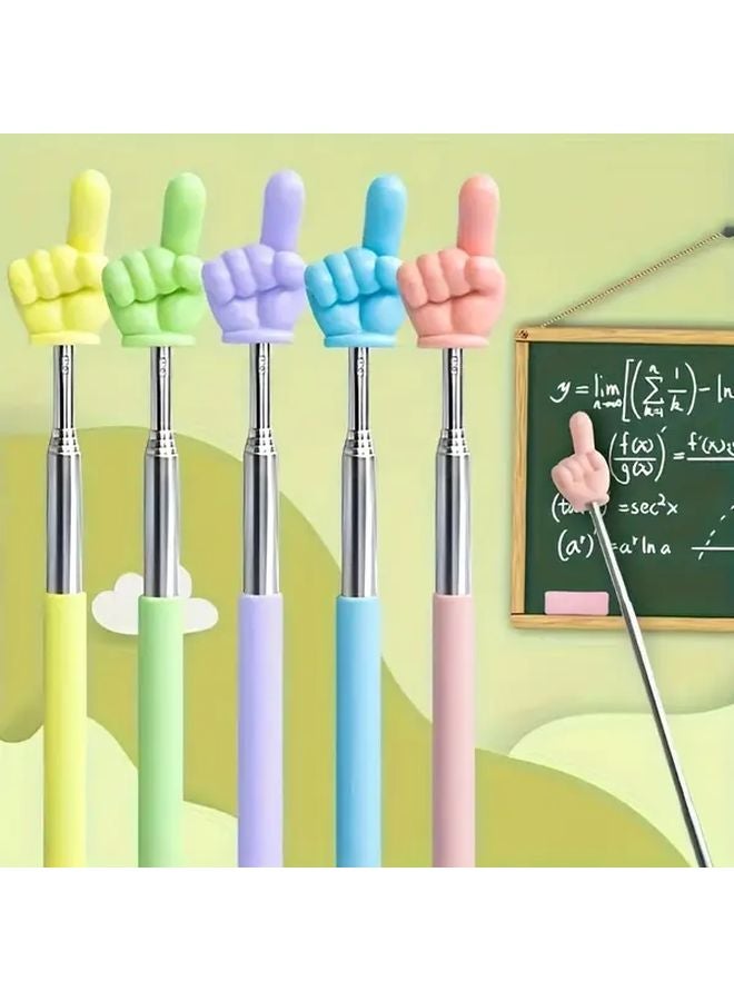 5pcs Retractable Finger Pointers For Teachers Whiteboard Classroom Teaching Supplies - Image 1